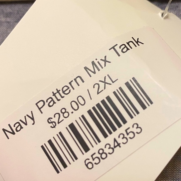 NWT Colorblock Racerback, navy pattern - Picture 5 of 5